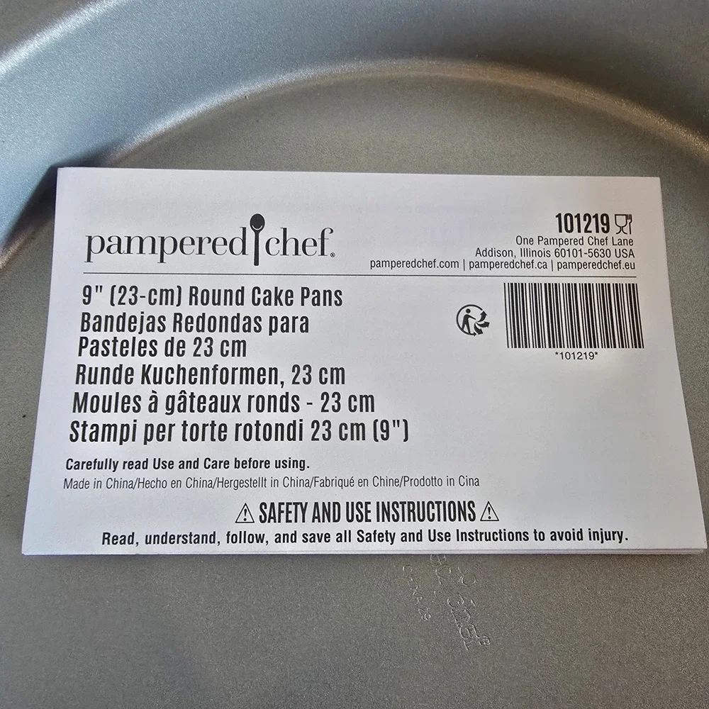 Pampered‎ Chef 9 Inch Round Cake Pans Set Of 2 Turquoise New